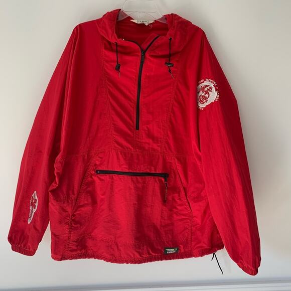 LL Bean Vintage Marine Extreme Red Windbreaker XL - Picture 1 of 10